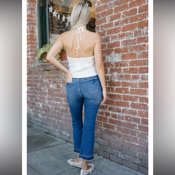 Judy Blue - Aurora High Rise Vintage Wash Kick Flare With Released Hem - 1/25 - Picture 4 of 11